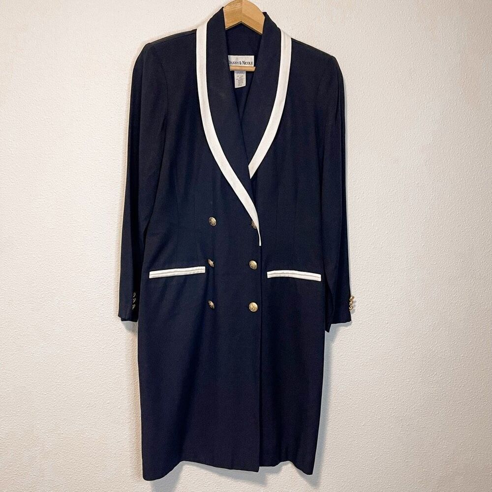 Vintage 80s/90s Danny & Nicole Black Suit‎ Dress Size 12P
